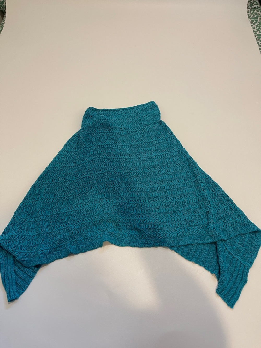 Chico's Turquoise Open-Weave Knit Top